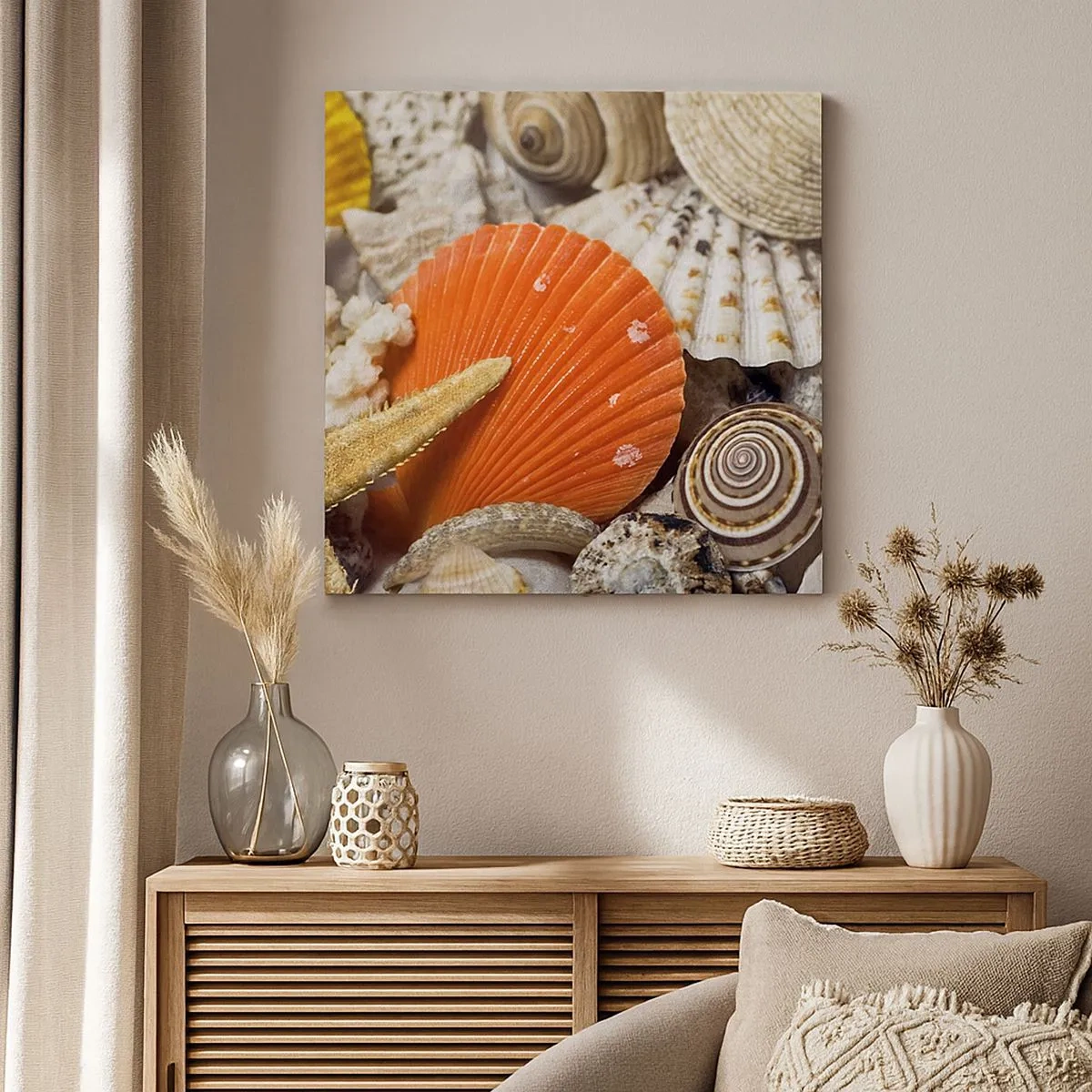 Cuadro sobre lienzo - Impresión de Imagen - Tesoros del océano - 30x30 cm