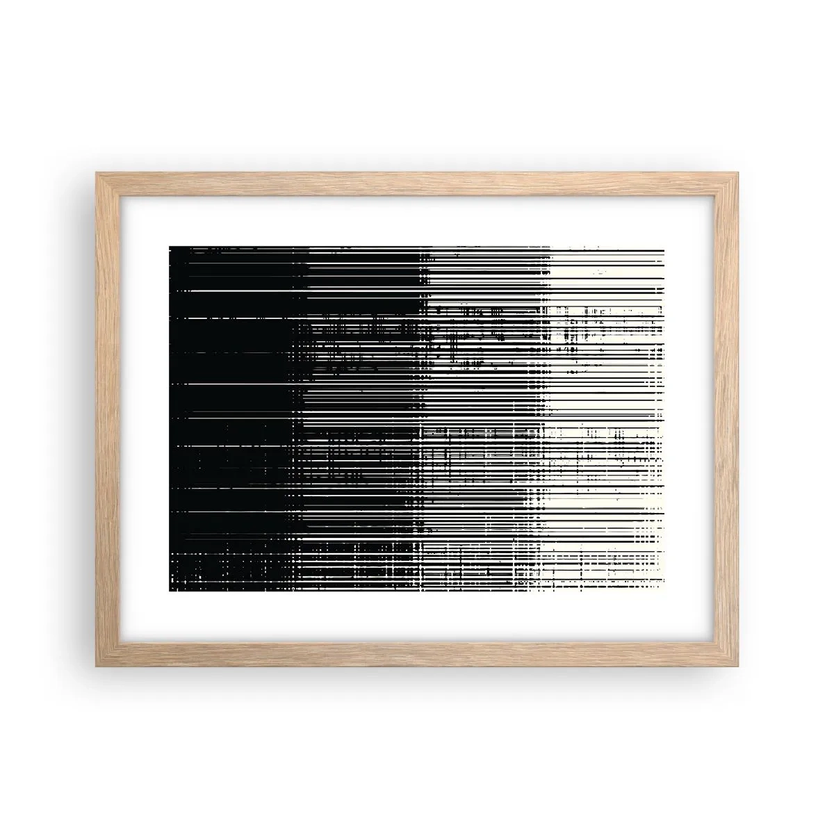 Póster en marco roble claro - Ondas y vibraciones - 40x30 cm