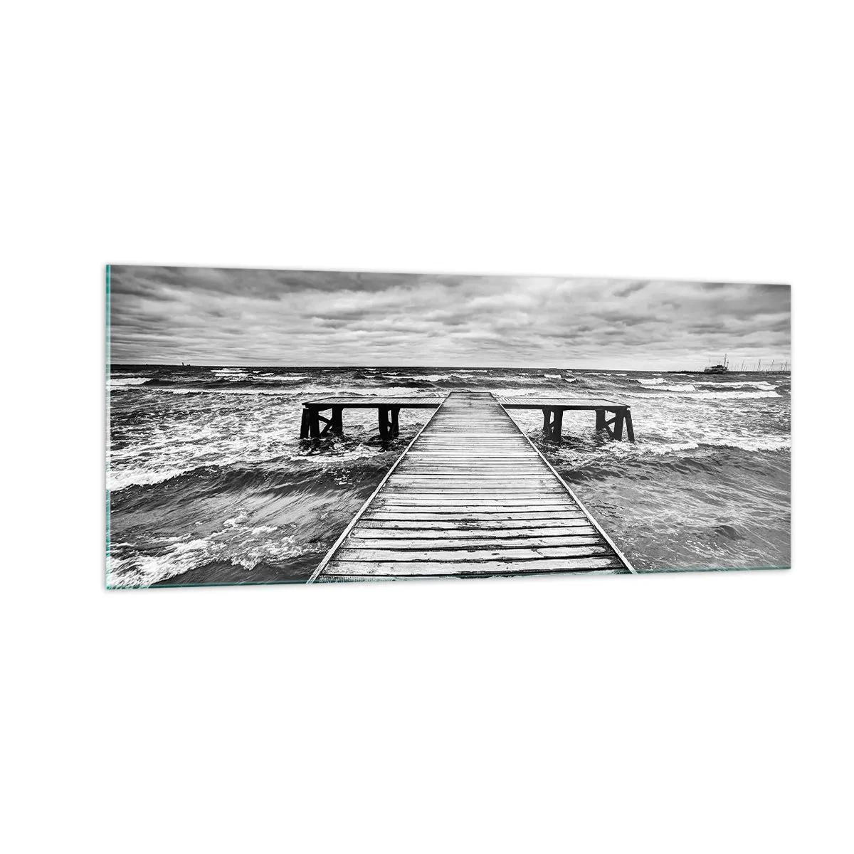 Cuadro sobre vidrio - Impresiones sobre Vidrio - Estoy esperando que sople el viento... - 100x40 cm