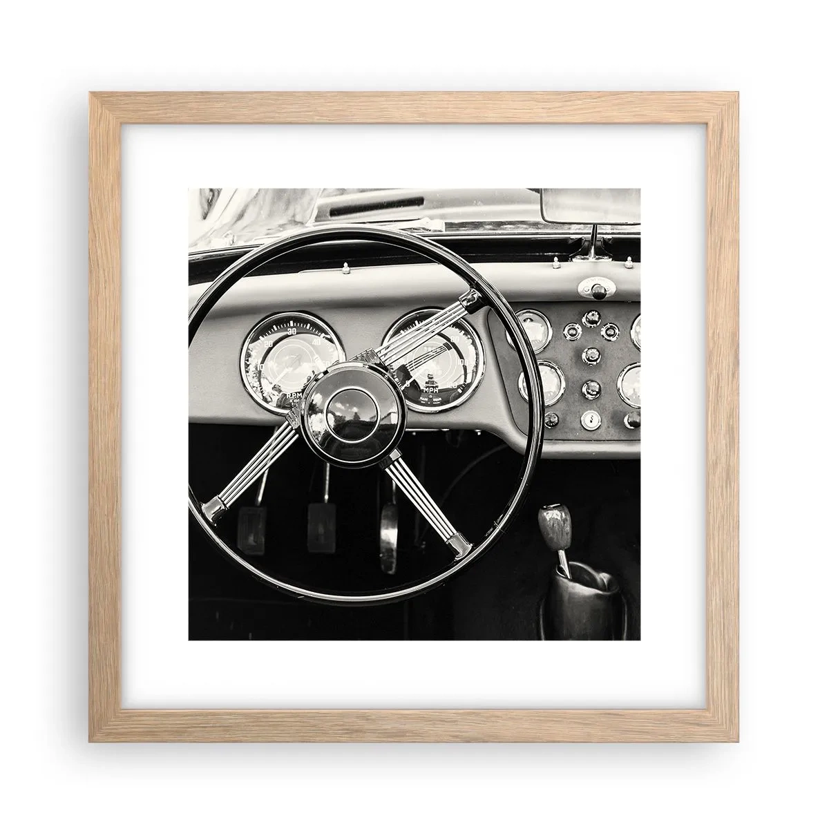 Póster en marco roble claro - El sueño de un coleccionista - 30x30 cm