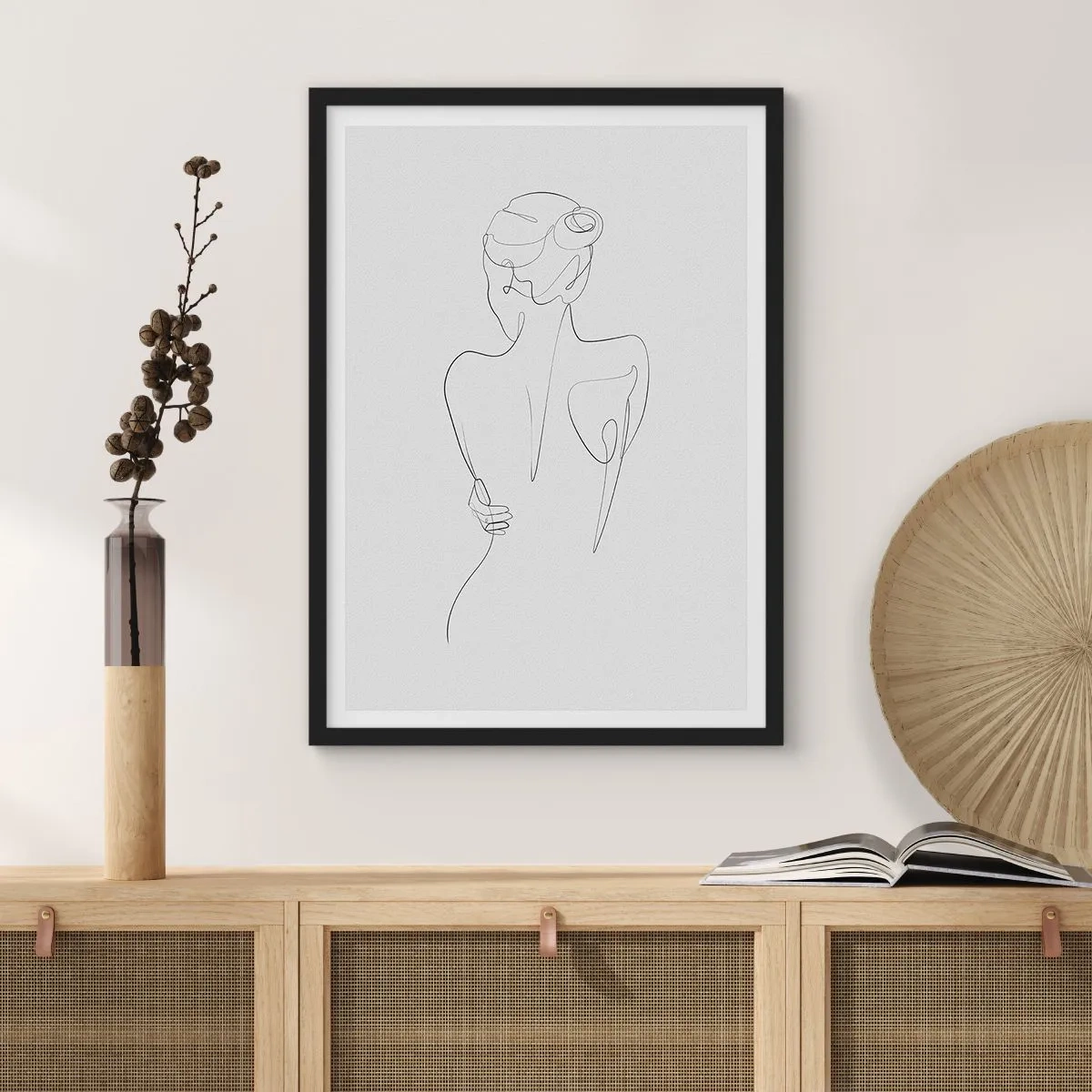 Póster en marco negro - Música del cuerpo - 30x40 cm