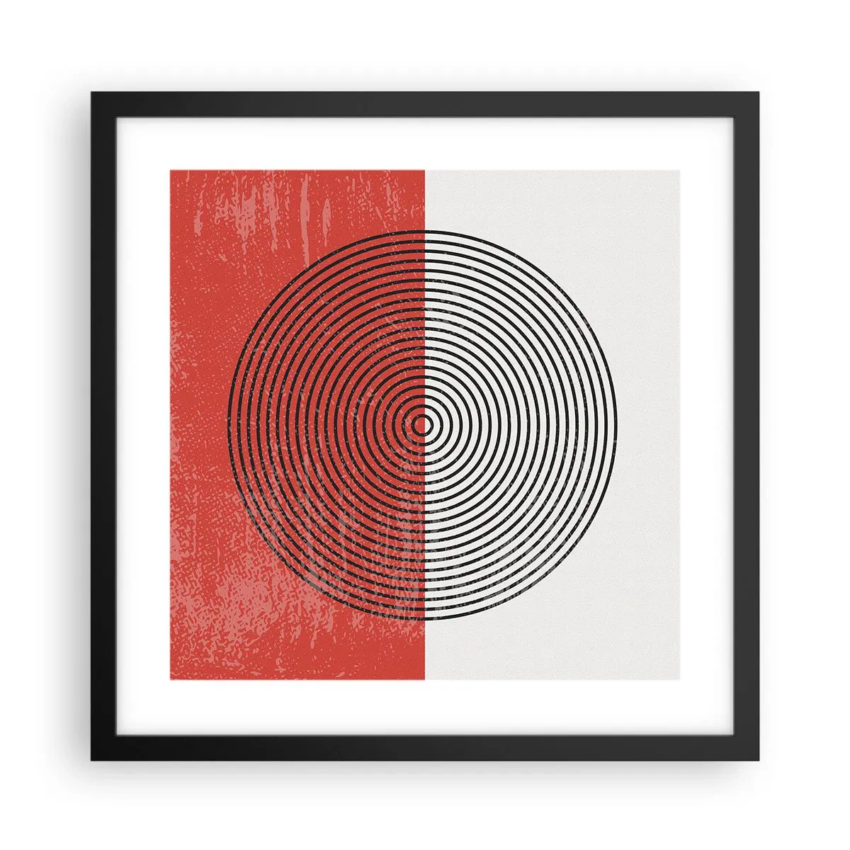 Póster en marco negro - En el corazón de la misma - 40x40 cm