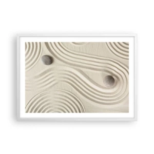 Póster en marco blanco - Un toque de calidez - 70x50 cm