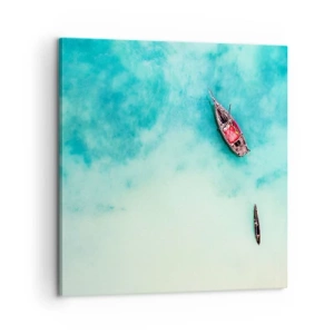 Cuadro sobre lienzo - Impresión de Imagen - Porque en las playas de Zanzíbar, cuando las aguas se desbordan... - 60x60 cm