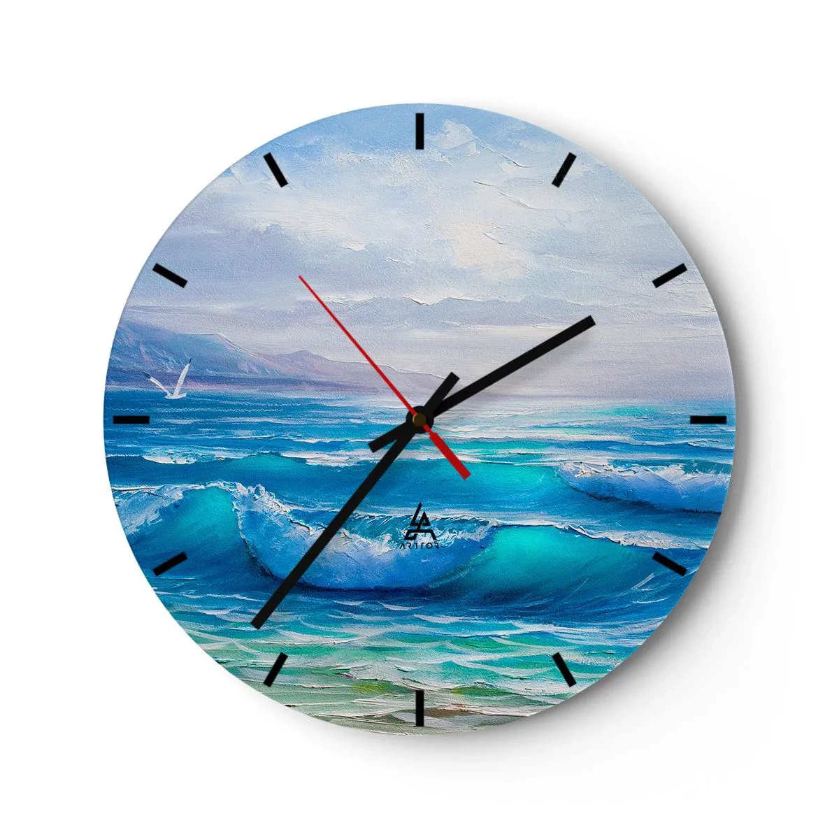 Reloj de pared - Reloj de vidrio - Trae consuelo - 40x40 cm