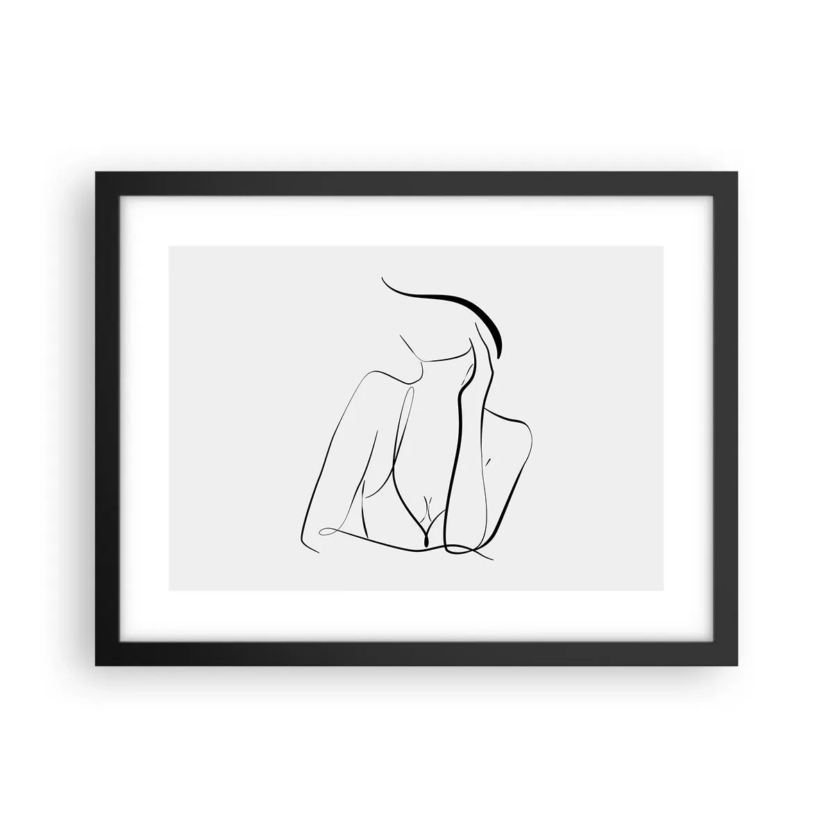Póster en marco negro - En la ola de sueños - 40x30 cm