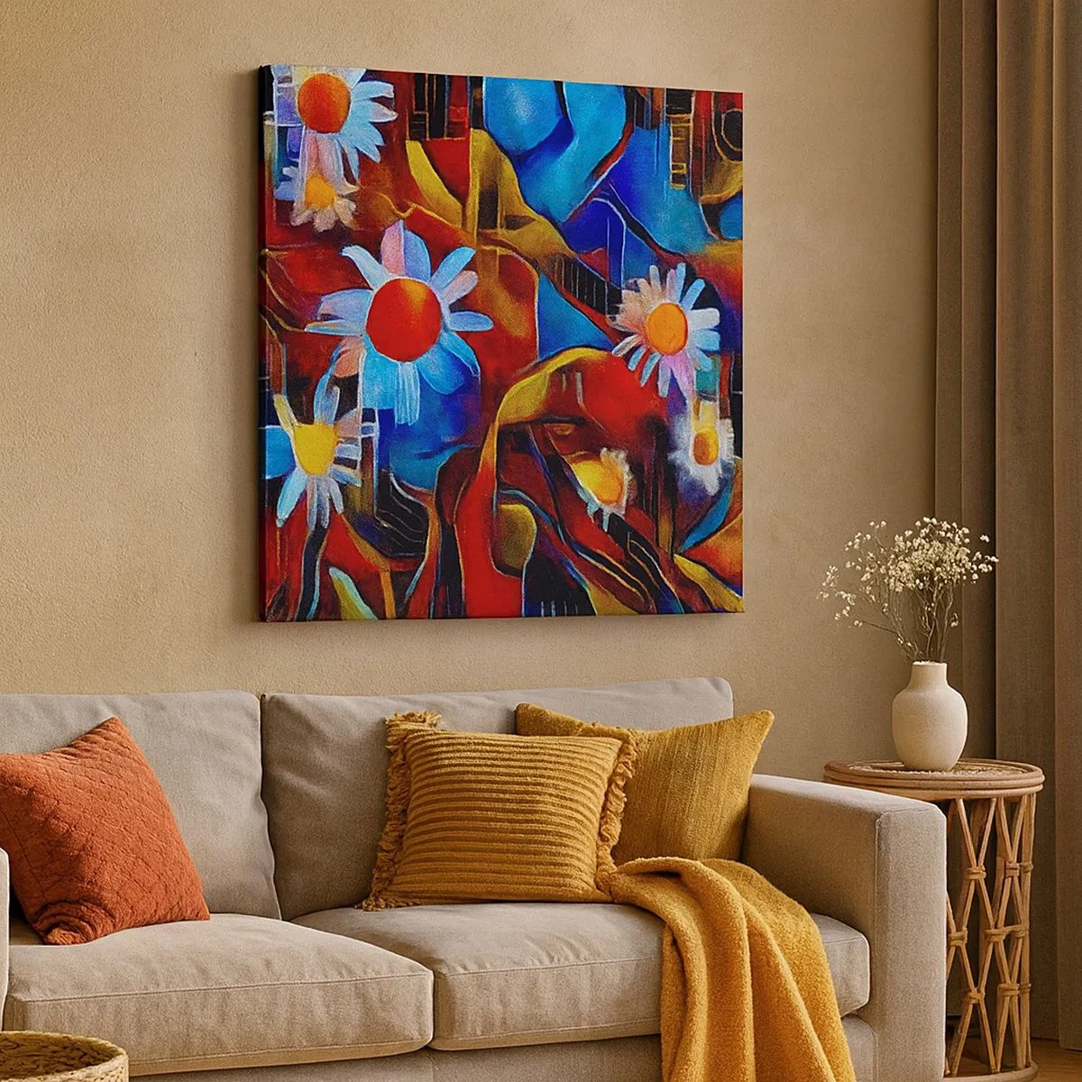 Cuadro sobre lienzo - Impresión de Imagen - Colores de la vida - 30x30 cm