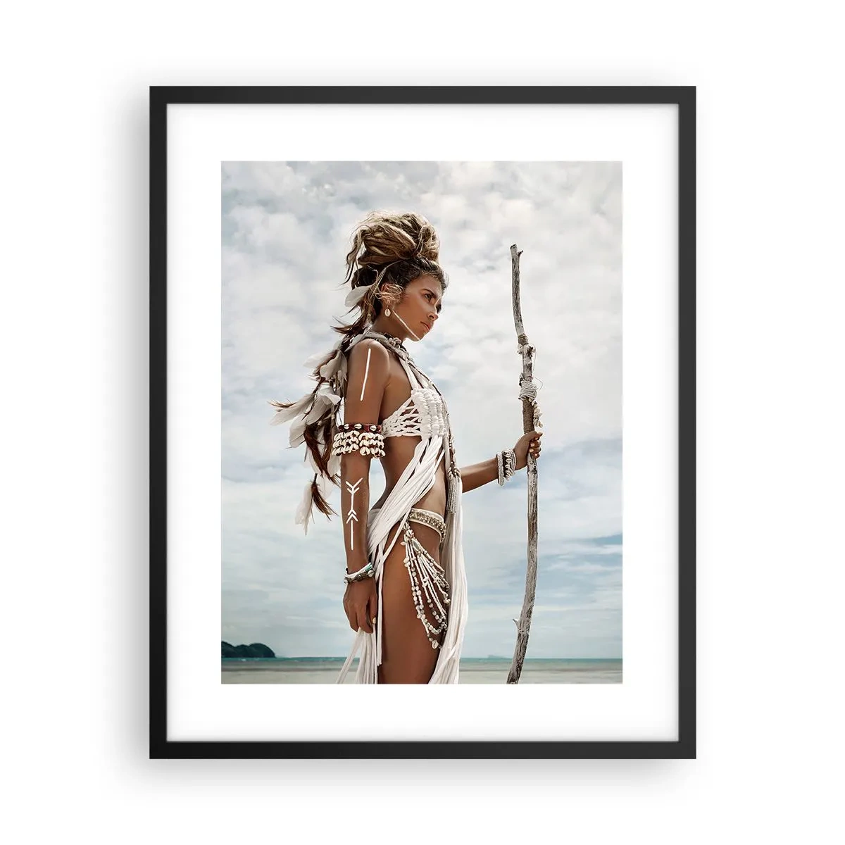 Póster en marco negro - Reina de los trópicos - 40x50 cm