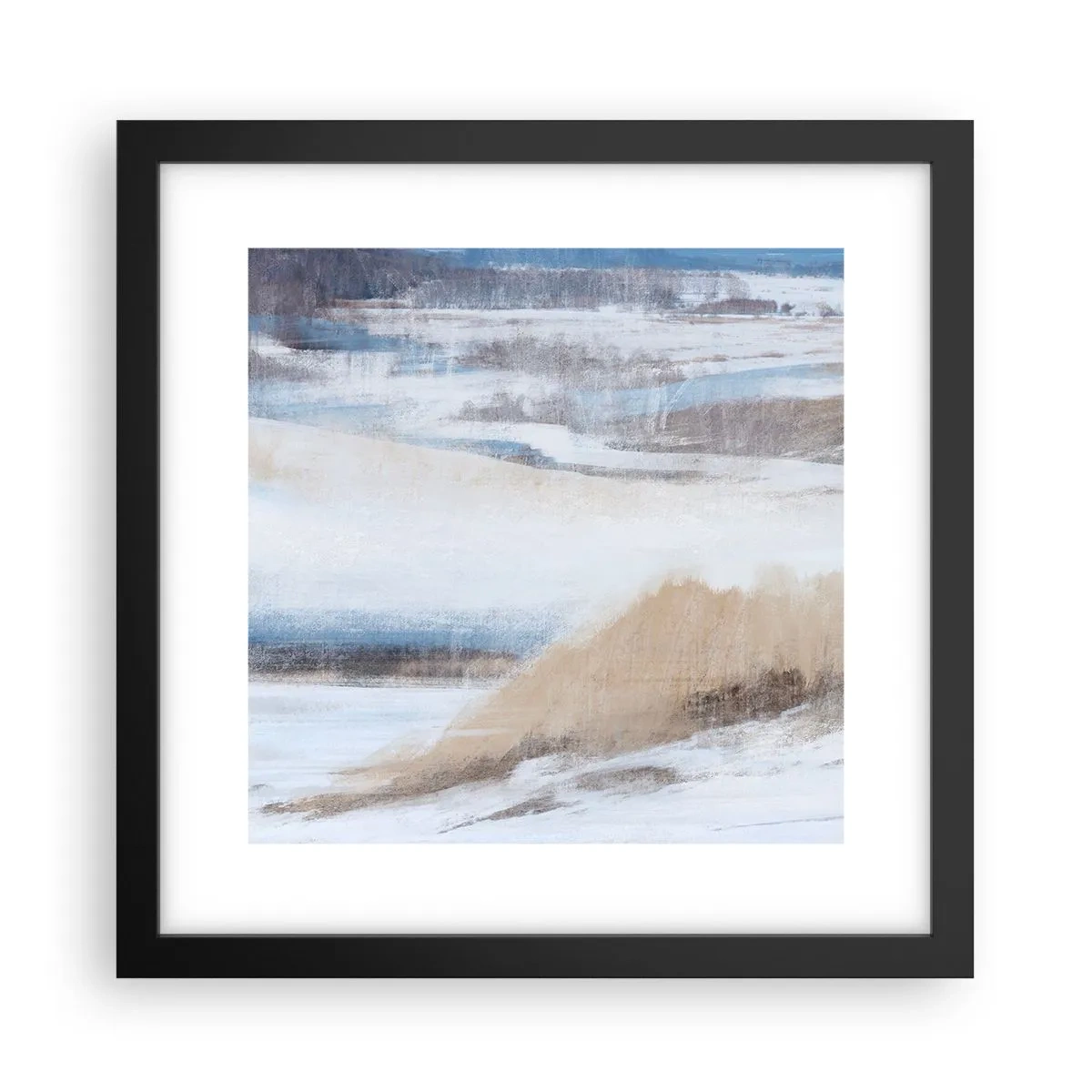 Póster en marco negro - Composición invernal - 30x30 cm