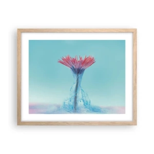 Póster en marco roble claro - En un abrazo vigorizante - 50x40 cm