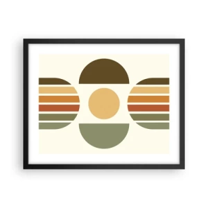 Póster en marco negro - Los tonos de la tierra - 50x40 cm
