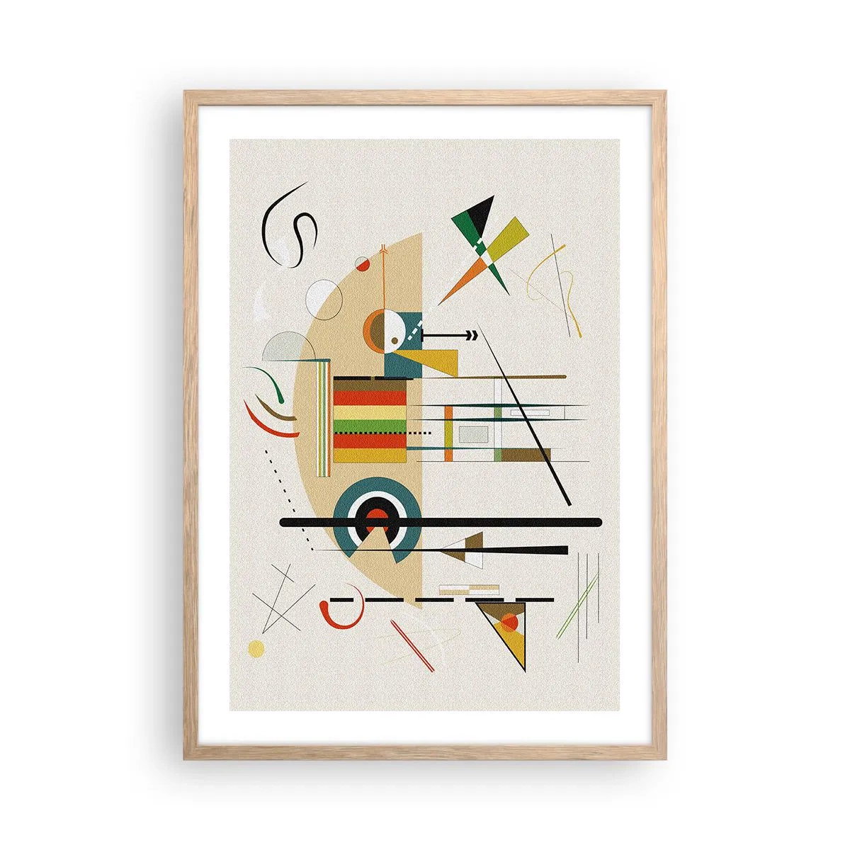 Póster en marco roble claro - Y el mundo ríe - 50x70 cm