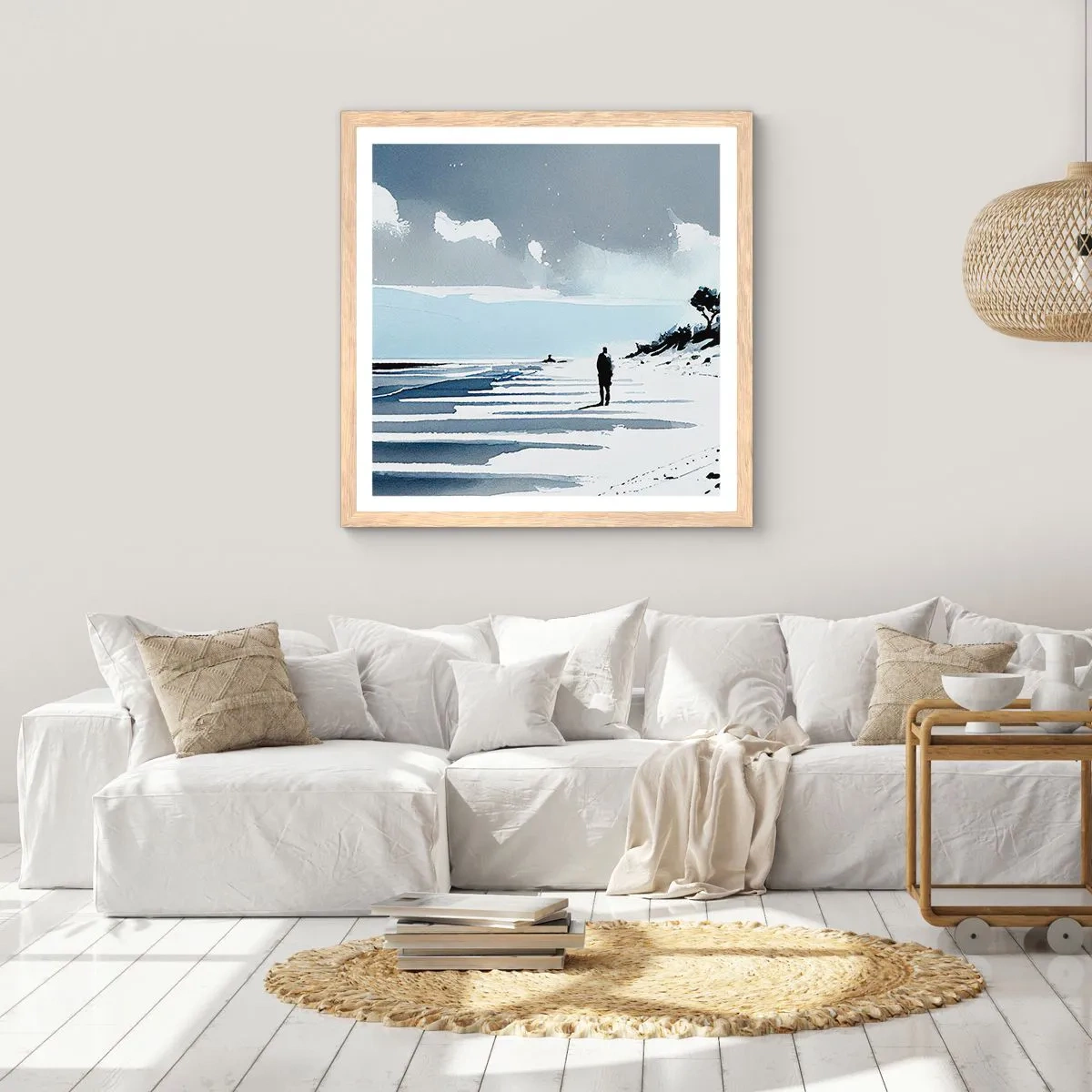 Póster en marco roble claro - Solo conmigo mismo - 50x50 cm