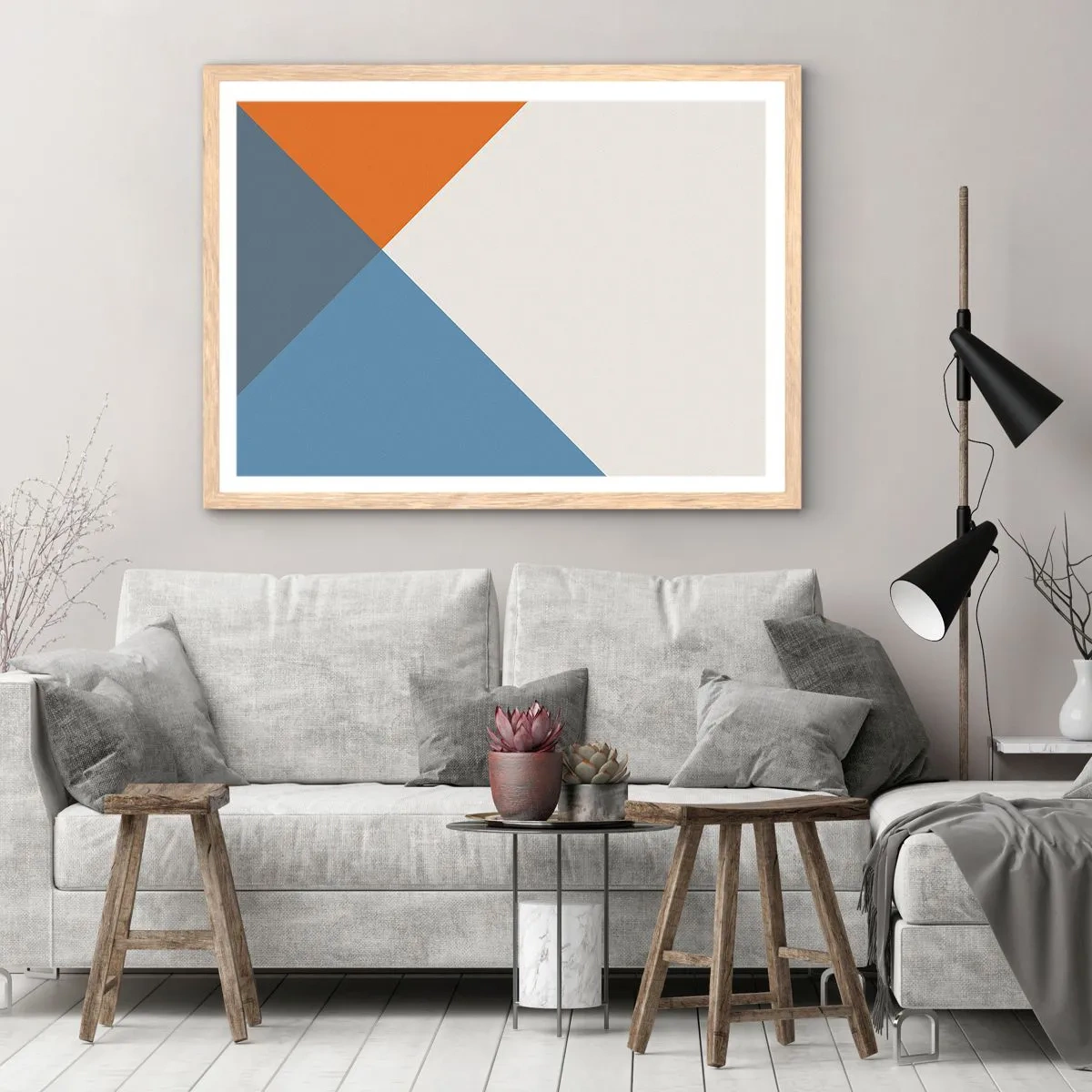 Póster en marco roble claro - Desde el punto de vista de... - 70x50 cm