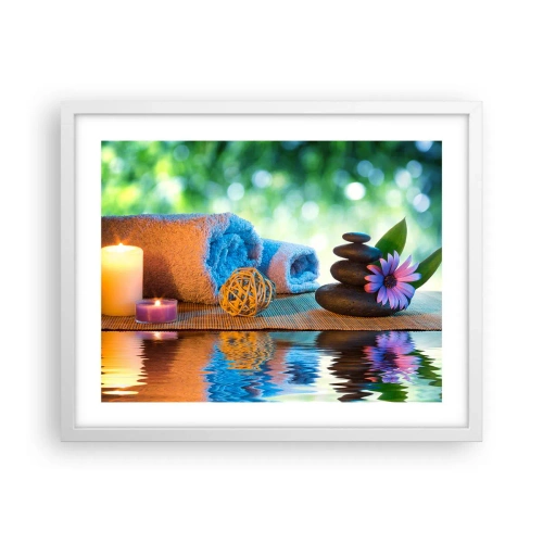 Póster en marco blanco - Tiempo para el cuerpo - 50x40 cm