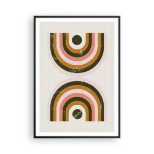 Póster en marco negro - Abstracción gemela - 70x100 cm