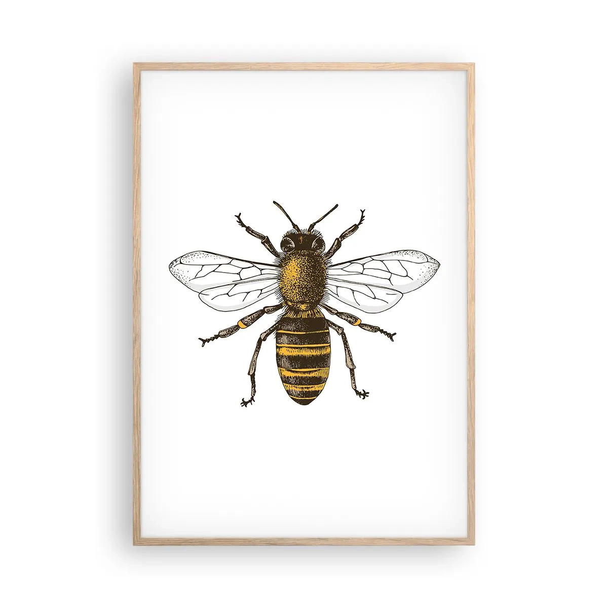 Póster en marco roble claro - Bondad natural - 70x100 cm