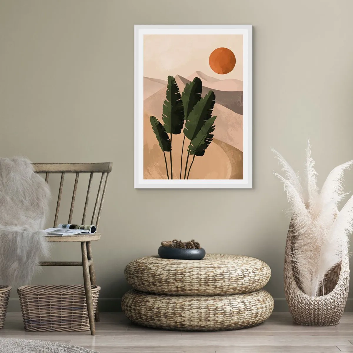 Póster en marco blanco - El triunfo de la vida - 30x40 cm