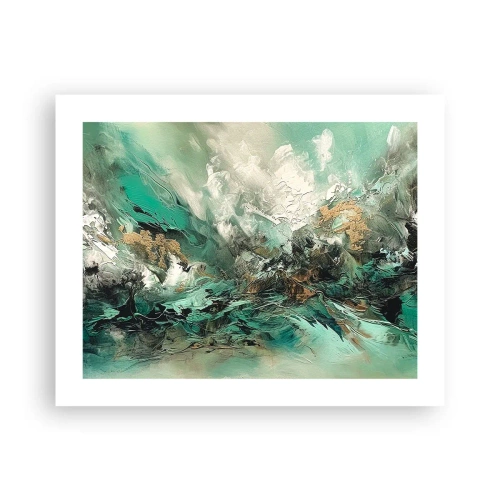 Póster - Hervor negro esmeralda - 50x40 cm