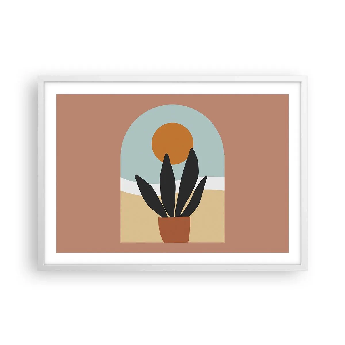 Póster en marco blanco - Pequeñas alegrías - 70x50 cm