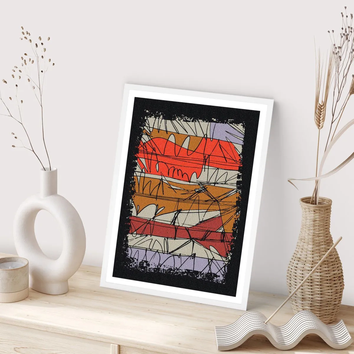 Póster en marco blanco - Composición espontánea - 30x40 cm