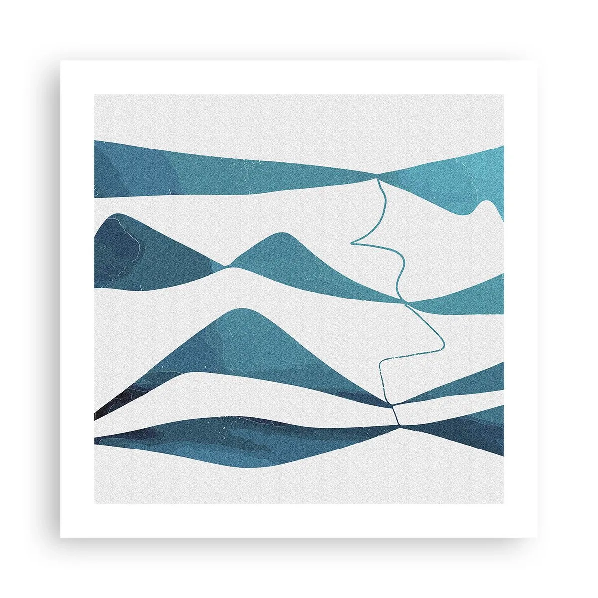 Póster - Abstracción: un compuesto turquesa - 50x50 cm