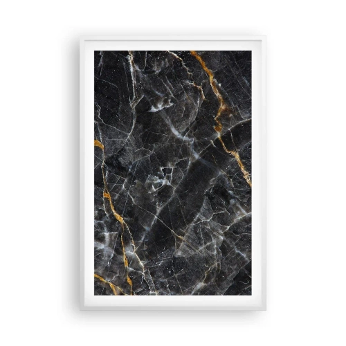 Póster en marco blanco - La vida interior de la piedra - 61x91 cm