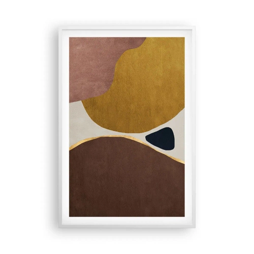 Póster en marco blanco - Abstracción - un lugar en el espacio - 61x91 cm