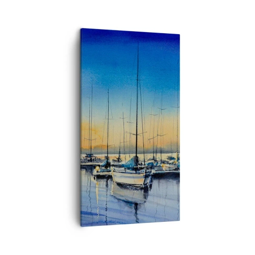 Cuadro sobre lienzo - Impresión de Imagen - El final de un buen día - 45x80 cm