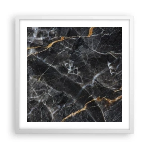 Póster en marco blanco - La vida interior de la piedra - 50x50 cm