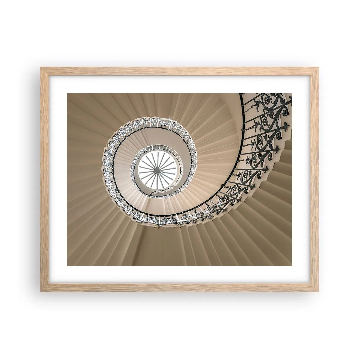 Póster en marco roble claro - En el interior de una concha - 50x40 cm