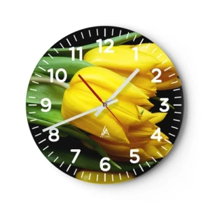 Reloj de pared - Reloj de vidrio - Resucitado de puro sol - 30x30 cm