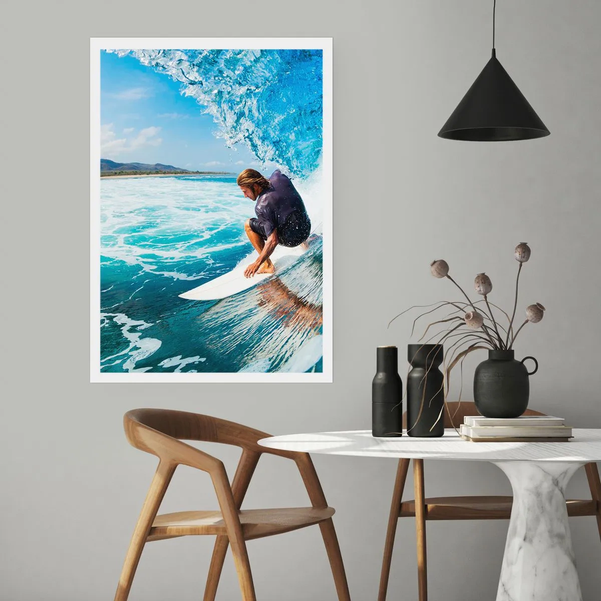 Póster - Bailando con las olas - 40x50 cm