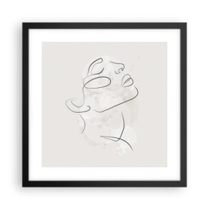 Póster en marco negro - Contorno de un sueño - 40x40 cm