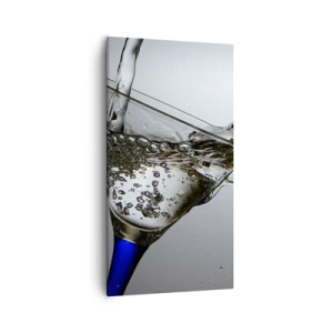 Cuadro sobre lienzo - Impresión de Imagen - Agua cristalina en vaso de vidrio - 55x100 cm