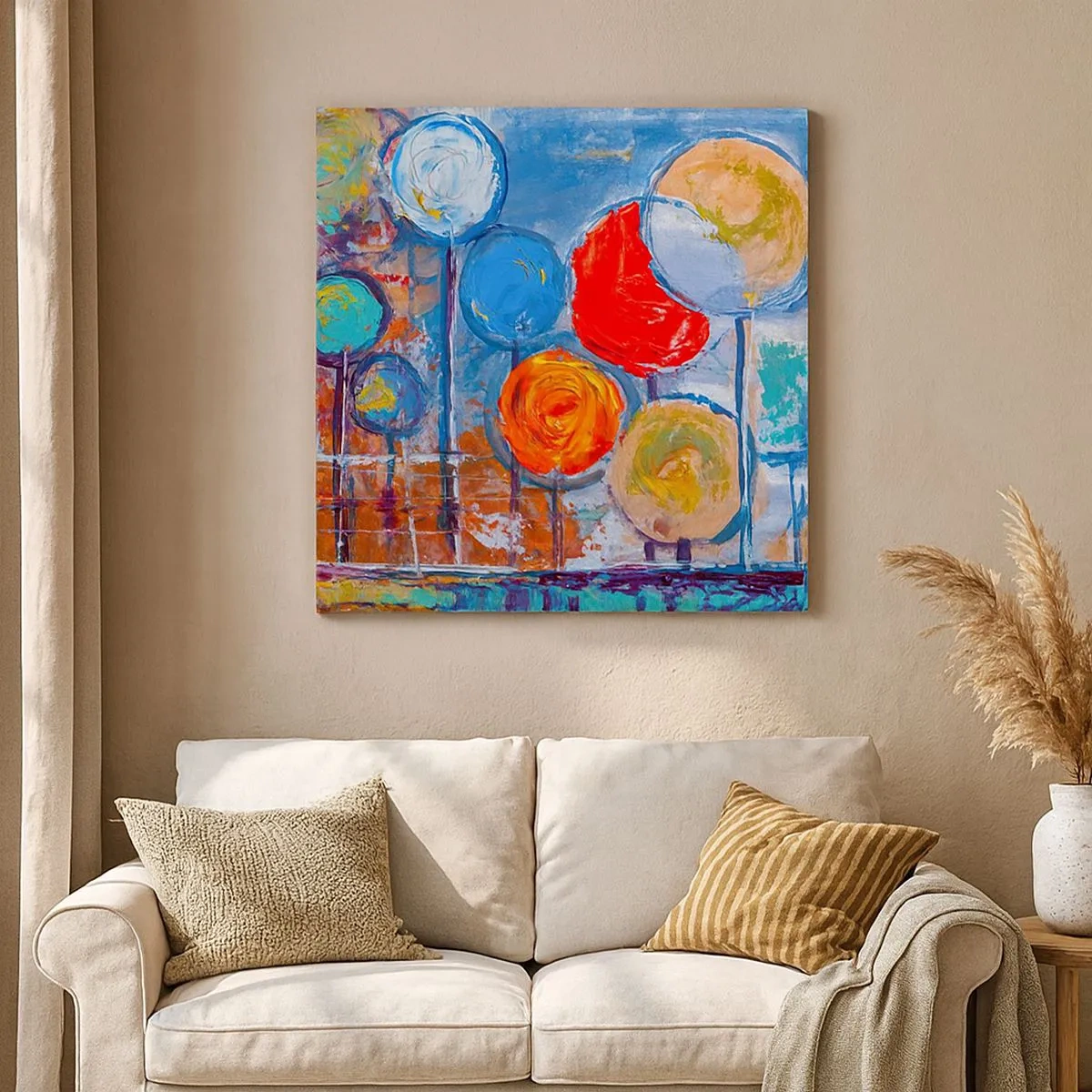 Cuadro sobre lienzo - Impresión de Imagen - Milagros en un palo - 30x30 cm