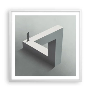 Póster en marco blanco - Y, sin embargo, es posible - 60x60 cm