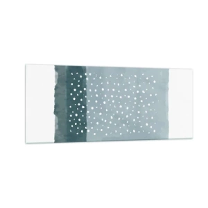Cuadro sobre vidrio - Impresiones sobre Vidrio - Creación sobre azul - 100x40 cm