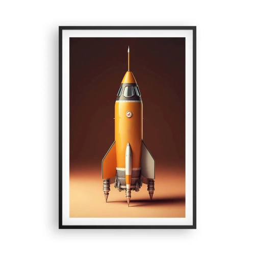 Póster en marco negro - Comienza con un sueño - 61x91 cm