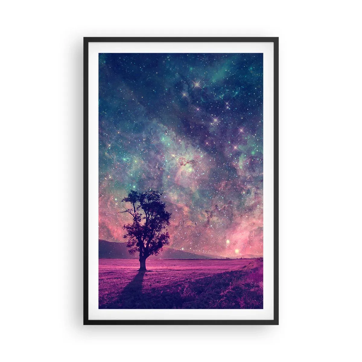 Póster en marco negro - Bajo un cielo mágico - 61x91 cm