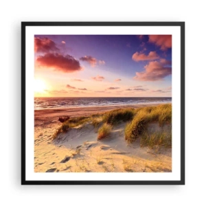 Póster en marco negro - Se siente la brisa veraniega - 60x60 cm