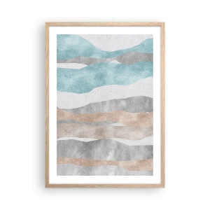 Póster en marco roble claro - Un estudio de la cercanía - 50x70 cm