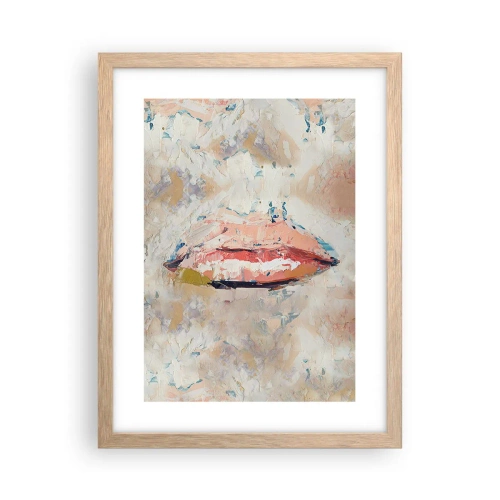 Póster en marco roble claro - Despierta los sentidos - 30x40 cm