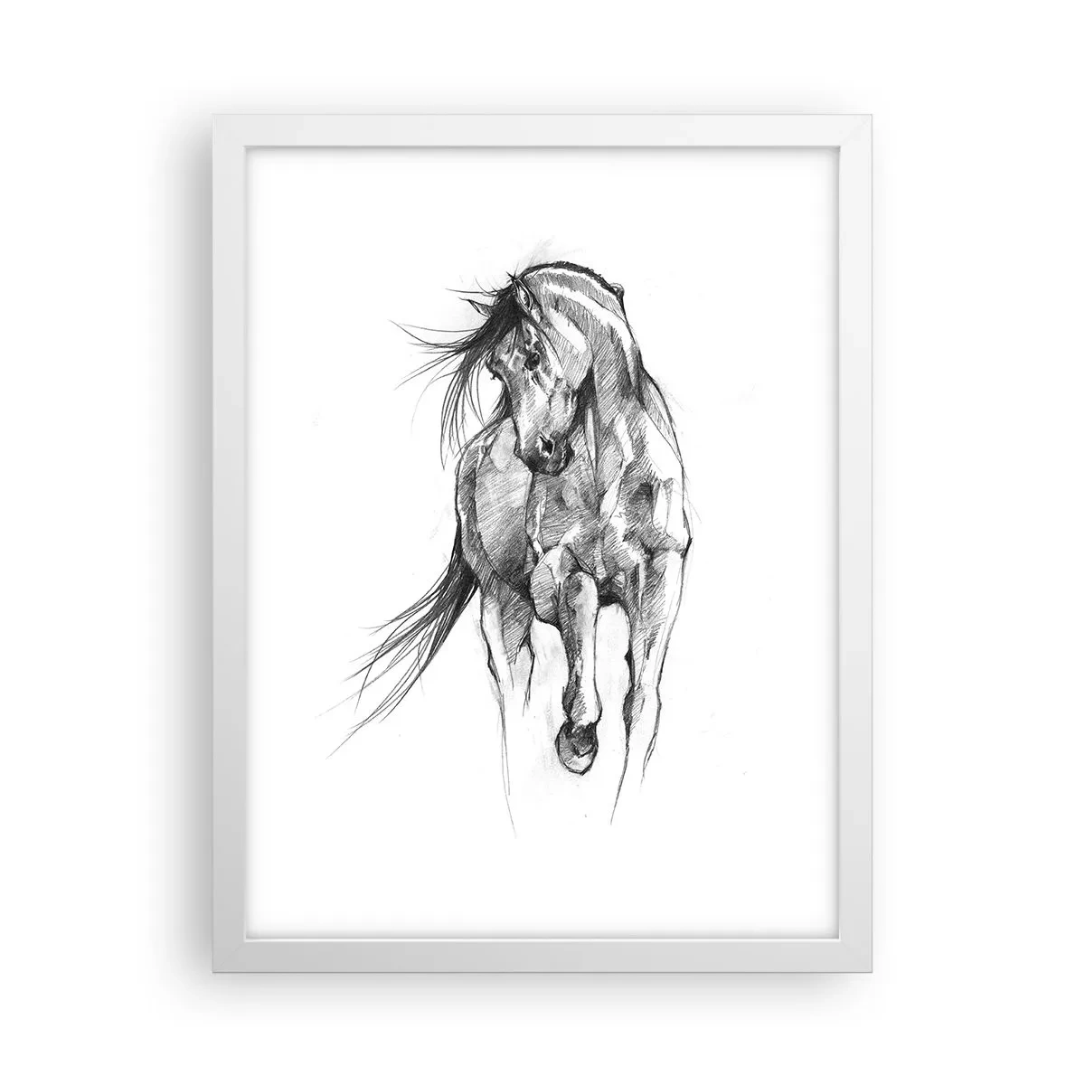 Póster en marco blanco - En un elegante trote - 30x40 cm