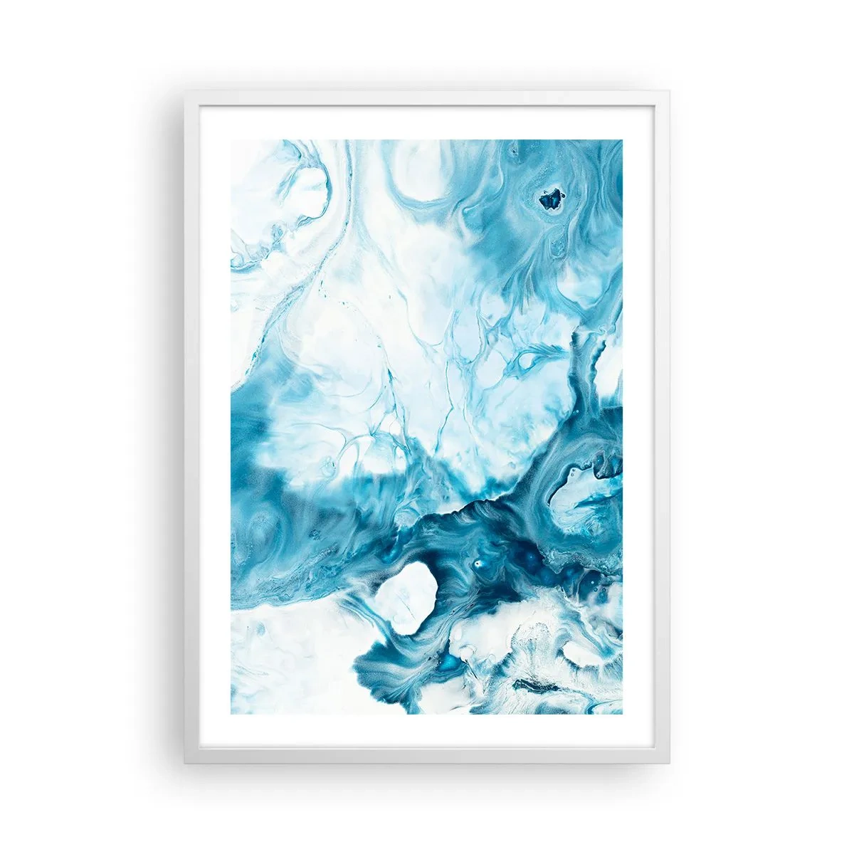 Póster en marco blanco - Un concierto azul - 50x70 cm