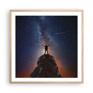 Póster en marco roble claro - ¡El poder está conmigo! - 60x60 cm