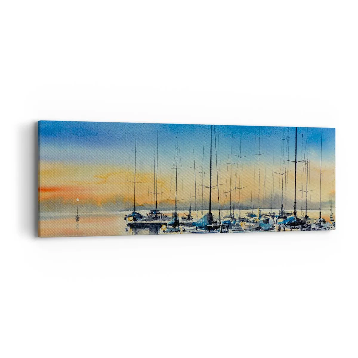 Cuadro sobre lienzo - Impresión de Imagen - El final de un buen día - 90x30 cm