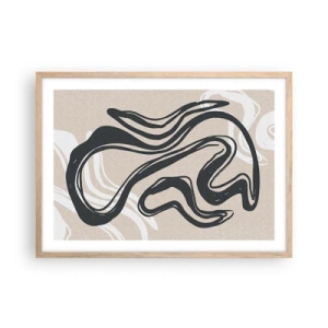 Póster en marco roble claro - Expresión multiplicada - 70x50 cm