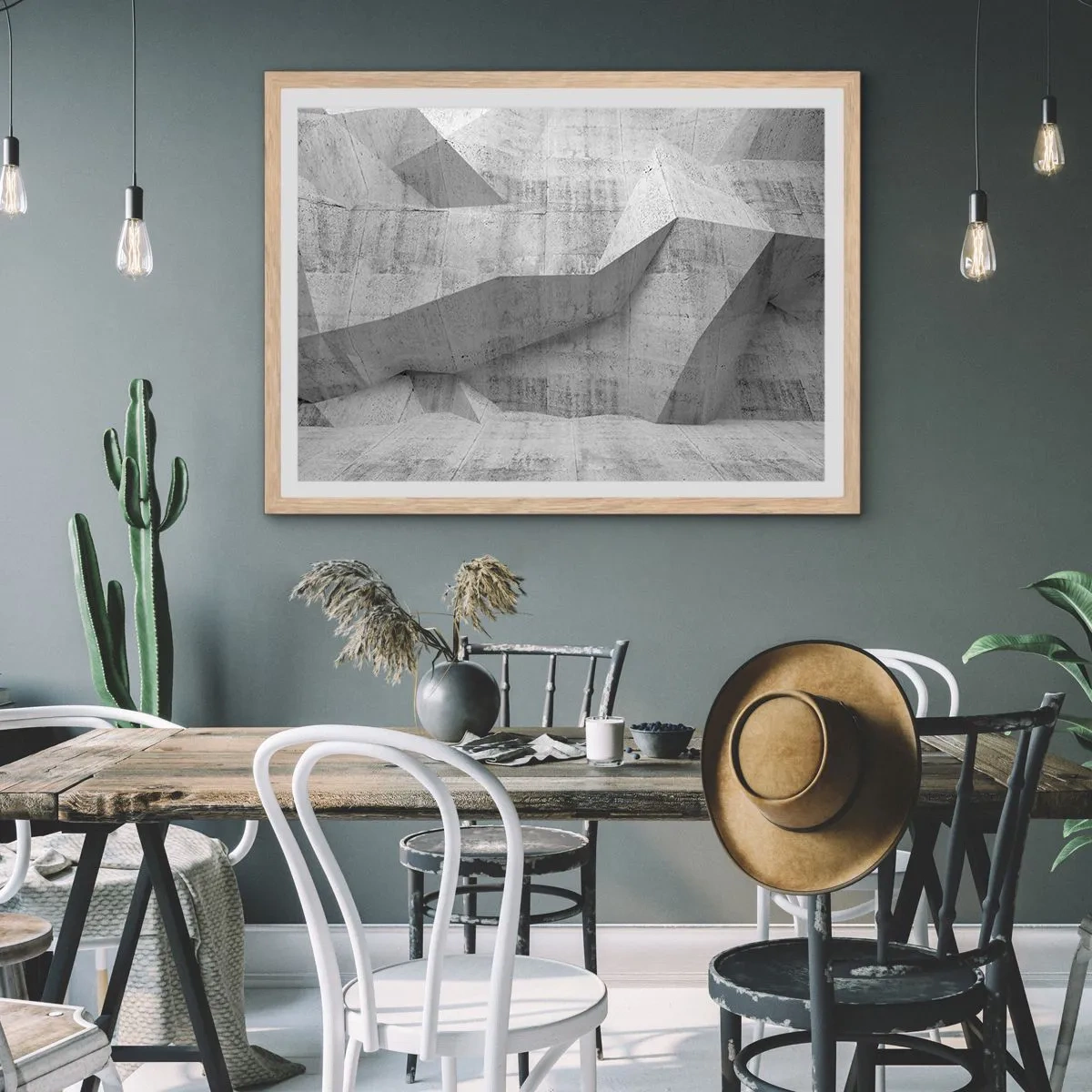 Póster en marco roble claro - Un verdadero desafío - 70x50 cm