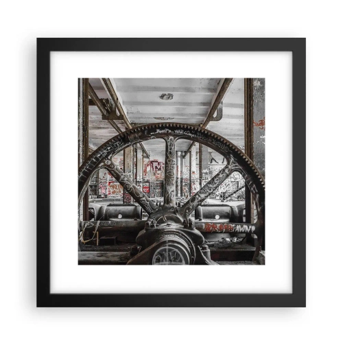 Póster en marco negro - La vida secreta de una fábrica - 30x30 cm